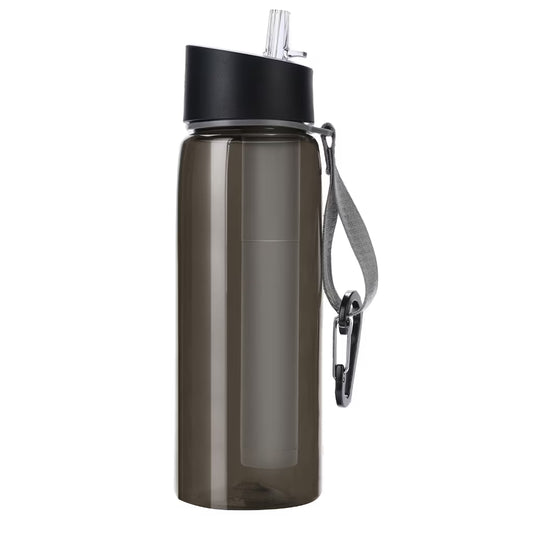 650ml Camp Survival Water Filter Filtration Bottle, Sports Water Purifier Bottle